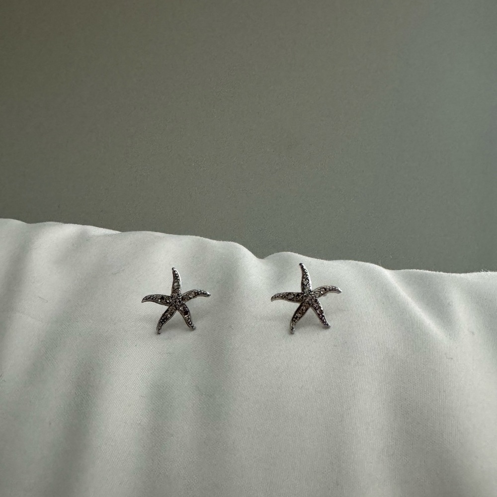 Sterling Silver Starfish Stud Earrings